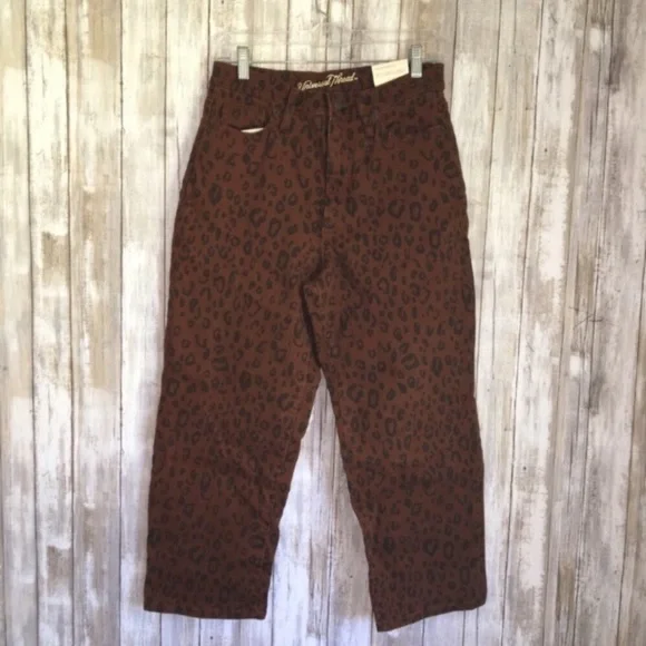 Universal Thread Vintage Stretch Leopard Straight Leg Pants - Picture 2 of 7